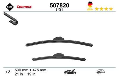 Swf Wischblatt [Hersteller-Nr. 507820] für Alfa Romeo, Fiat, Kia, Mazda, Mitsubishi, Nissan, Skoda, Subaru, Toyota, VW von SWF