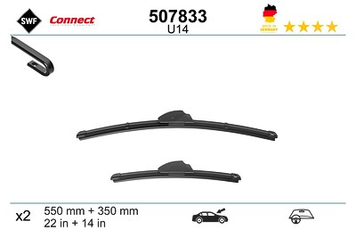 Swf Wischblatt [Hersteller-Nr. 507833] für Chevrolet, Fiat, Hyundai, Kia, Lancia, Mitsubishi, Nissan von SWF