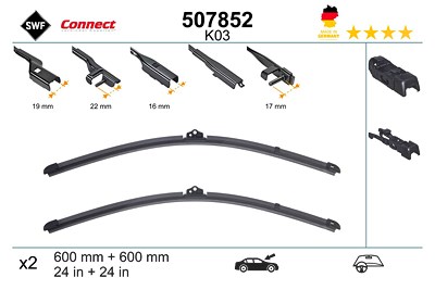 Swf Wischblatt [Hersteller-Nr. 507852] für Iveco, Mercedes-Benz, VW von SWF