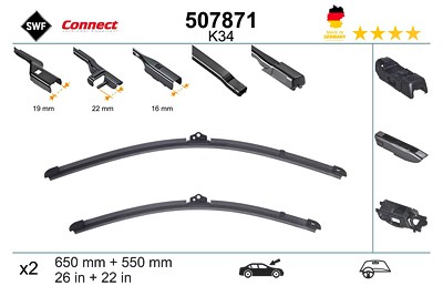 Swf Wischblatt [Hersteller-Nr. 507871] für Citroën, Fiat, Mercedes-Benz, Opel, Peugeot, Renault von SWF