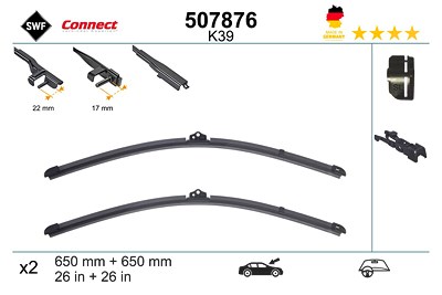 Swf Wischblatt [Hersteller-Nr. 507876] für Audi, Mercedes-Benz, Porsche, VW von SWF