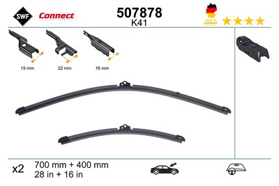 Swf Wischblatt [Hersteller-Nr. 507878] für Ford, Jaguar, Opel, Seat, Tesla, VW von SWF