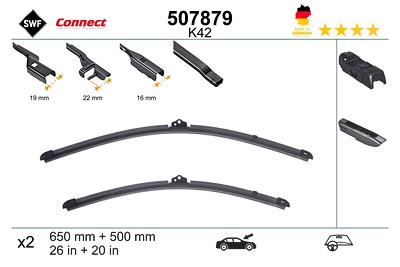 Swf Wischblatt [Hersteller-Nr. 507879] für Alpina, Audi, Bentley, BMW, Citroën, Fiat, Jaguar, Opel, Peugeot, Toyota, Volvo von SWF