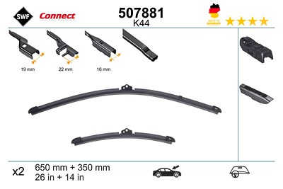 Swf Wischblatt [Hersteller-Nr. 507881] für Hyundai, Lada, Mitsubishi, Opel, Renault von SWF