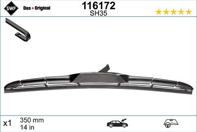 Swf Wischblatt [Hersteller-Nr. 116172] für Honda, Hyundai, Kia, Nissan, Suzuki, Toyota von SWF