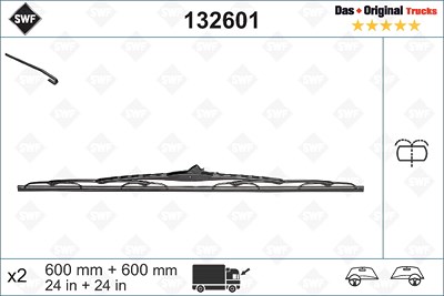 Swf Wischblatt [Hersteller-Nr. 132601] für Iveco, Nissan, Opel, Renault, Renault Trucks von SWF