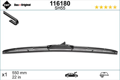 Swf Wischblatt [Hersteller-Nr. 116180] für Jeep, Lexus, Mazda, Mercedes-Benz, Subaru, Toyota von SWF