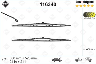 Swf Wischblatt [Hersteller-Nr. 116340] für Nissan, Opel, Renault von SWF