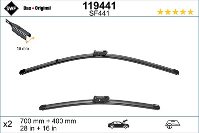 Swf Wischblatt [Hersteller-Nr. 119441] für Ford, Seat, VW von SWF