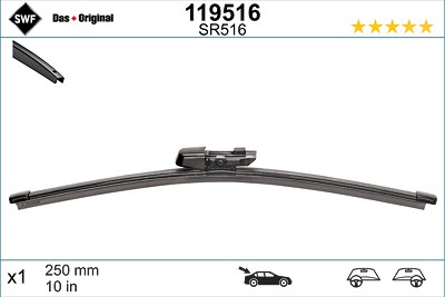 Swf Wischblatt [Hersteller-Nr. 119516] für Seat, Skoda, VW von SWF