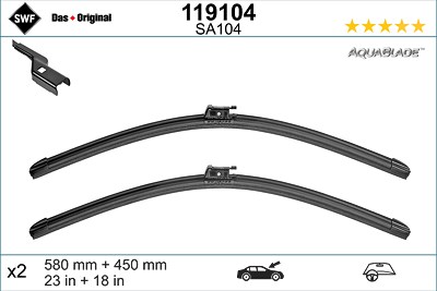 Swf Wischblatt [Hersteller-Nr. 119104] für Alpine von SWF