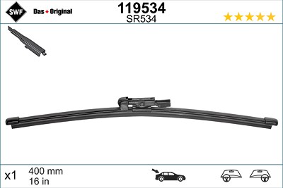 Swf Wischblatt [Hersteller-Nr. 119534] für Fiat, Nissan, Opel, Renault von SWF