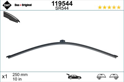 Swf Wischblatt [Hersteller-Nr. 119544] für Ds, Mercedes-Benz, Nissan, Opel, Peugeot, Renault von SWF