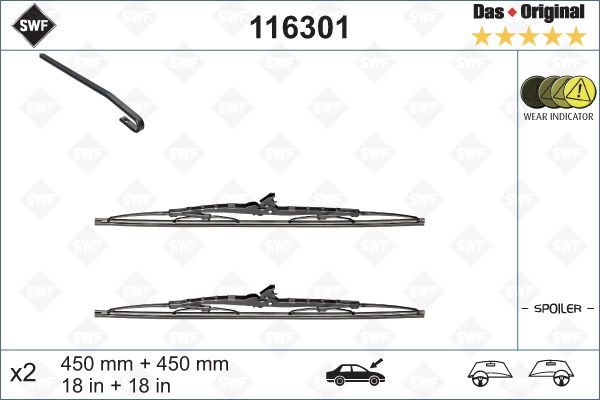 Wischblatt vorne SWF 116301 von SWF