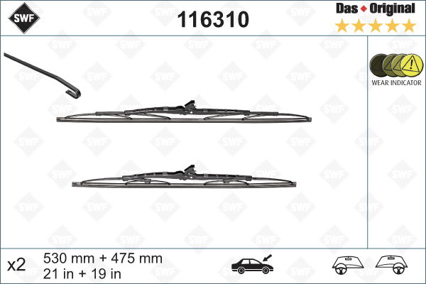 Wischblatt vorne SWF 116310 von SWF