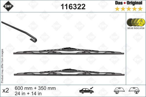 Wischblatt vorne SWF 116322 von SWF