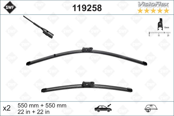 Wischblatt vorne SWF 119258 von SWF