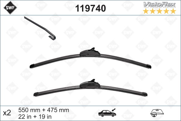 Wischblatt vorne SWF 119740 von SWF