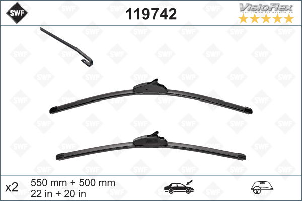 Wischblatt vorne SWF 119742 von SWF