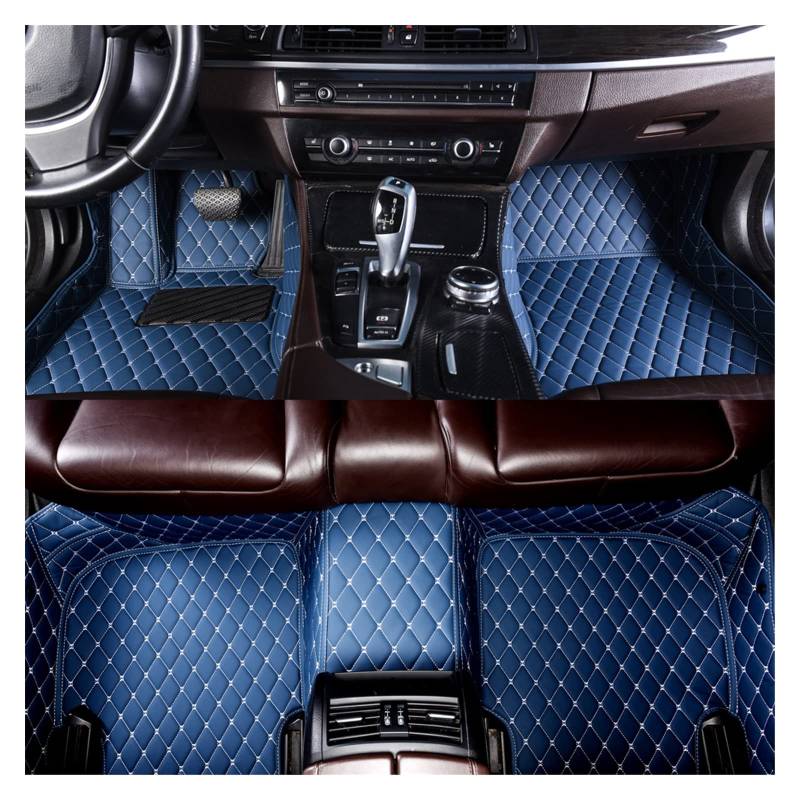 Auto Matten Auto-Fußmatten Für Ford Für Fiesta 2009–2017, Auto-Innenausstattung, Lederteppiche, Teppiche, Fußpolster Auto Fussmatten(Blau) von SWHSWQ