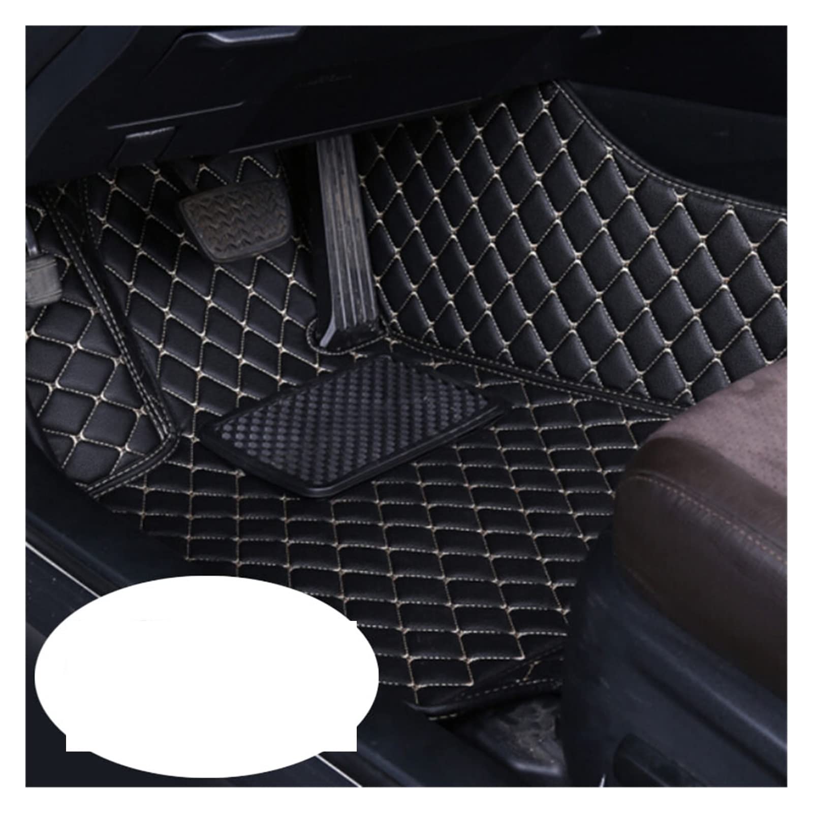 Auto Matten Auto-Fußmatten Für Ford Für Fusion Für Mondeo 2013 2014 2015 2016 Maßgeschneiderte Auto-Lederteppiche Teppiche Styling Auto Fussmatten(Front 1pcs bk beige) von SWHSWQ