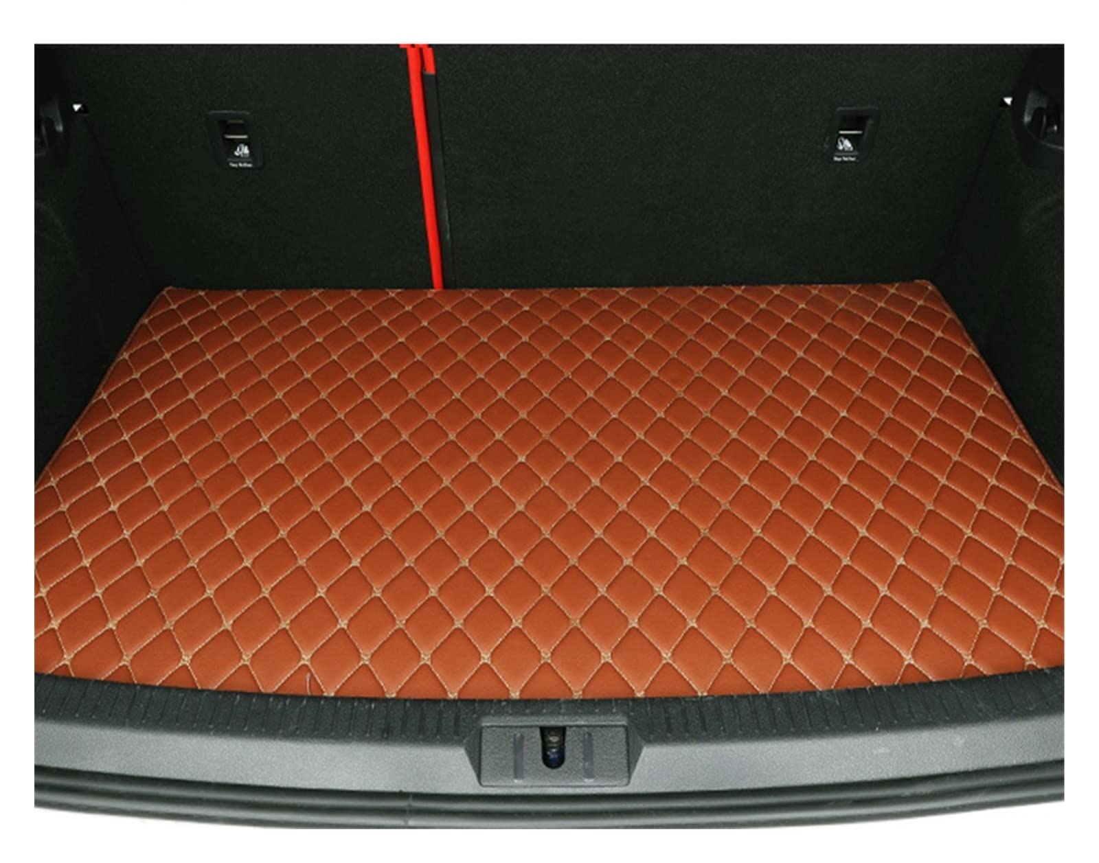 Auto Matten Auto-Fußmatten Für Tesla Für Modell 3 2019 2020 2021 Benutzerdefinierte Auto-Fußpolster Automobil-Teppichabdeckung Innenzubehör Auto Fussmatten(Trunk- BROWN) von SWHSWQ