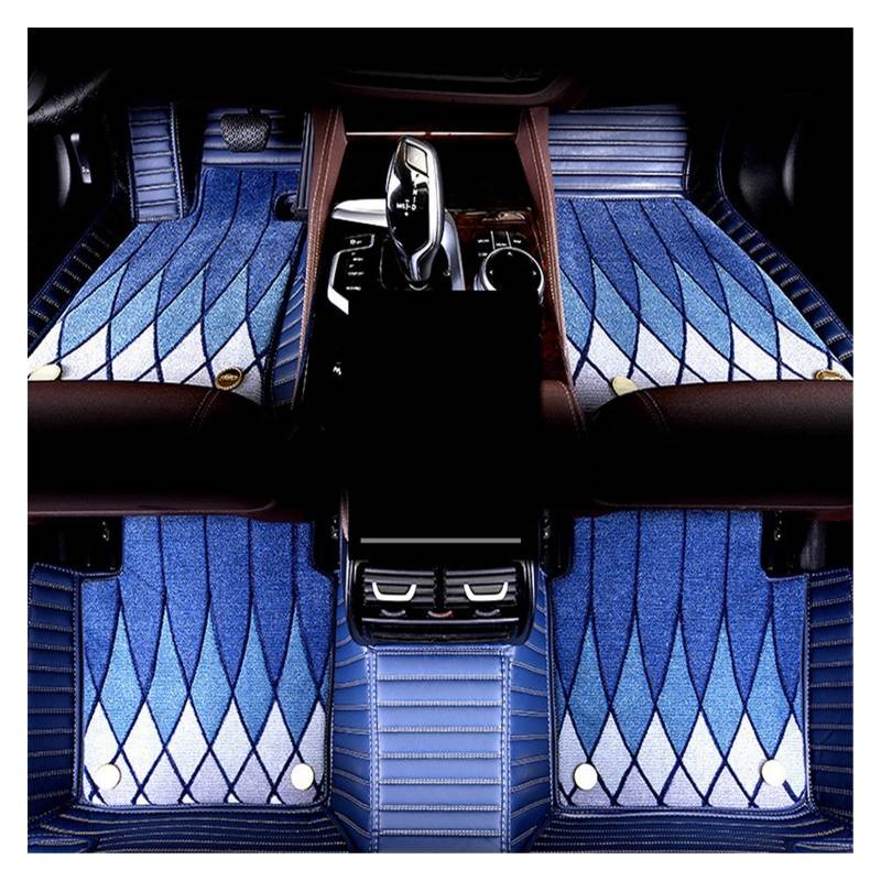 Auto Matten Auto-Fußmatten-Set Für Suzuki Für Ignis 2017 2018 Zubehör Auto-Innenteppiche Teppiche Auto Fussmatten(Blau) von SWHSWQ