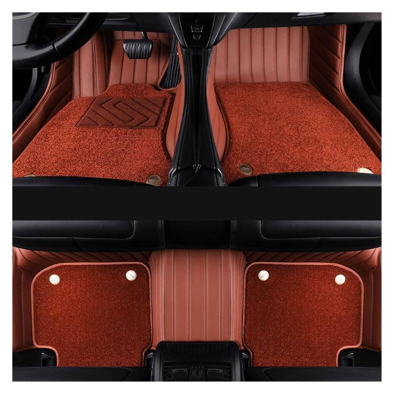 Auto Matten Echtes Leder Auto Fußmatten Teppiche Für Mazda Für CX5 Für CX-5 2015 Auto Innen Teppiche Zubehör Auto Fußmatten Auto Fussmatten(Braun) von SWHSWQ