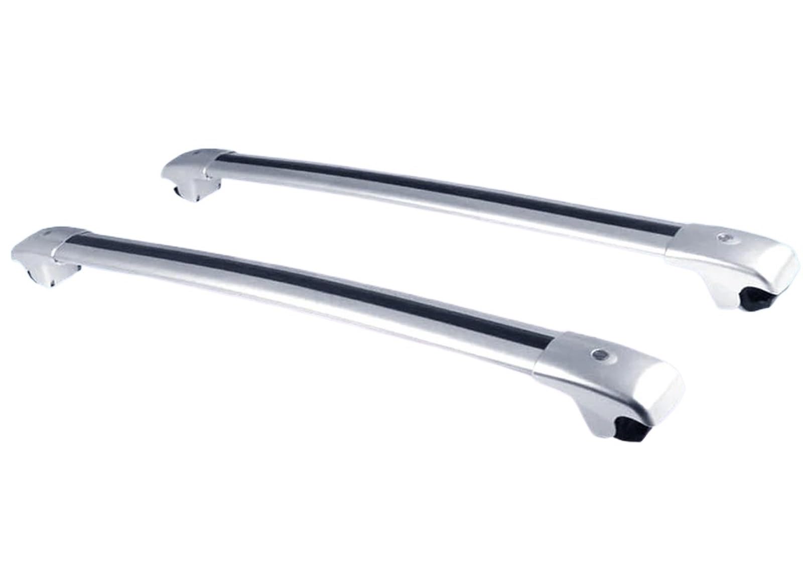 Dachträger 2 STÜCKE Für Subaru Für XV 2018-2023 Dachrelingträger Querstangen Querstangen Abschließbare Aluminiumlegierung Fahrradträger(Silber) von SWHSWQ