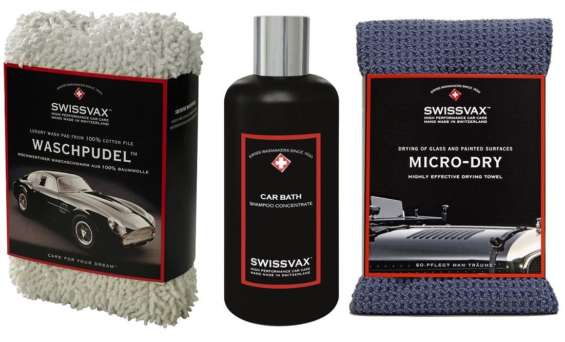 Swizöl/Swissvax Car Wash Kit Profi-Set mit Waschpudel, Car Bath, Micro Dry von SWISSVAX