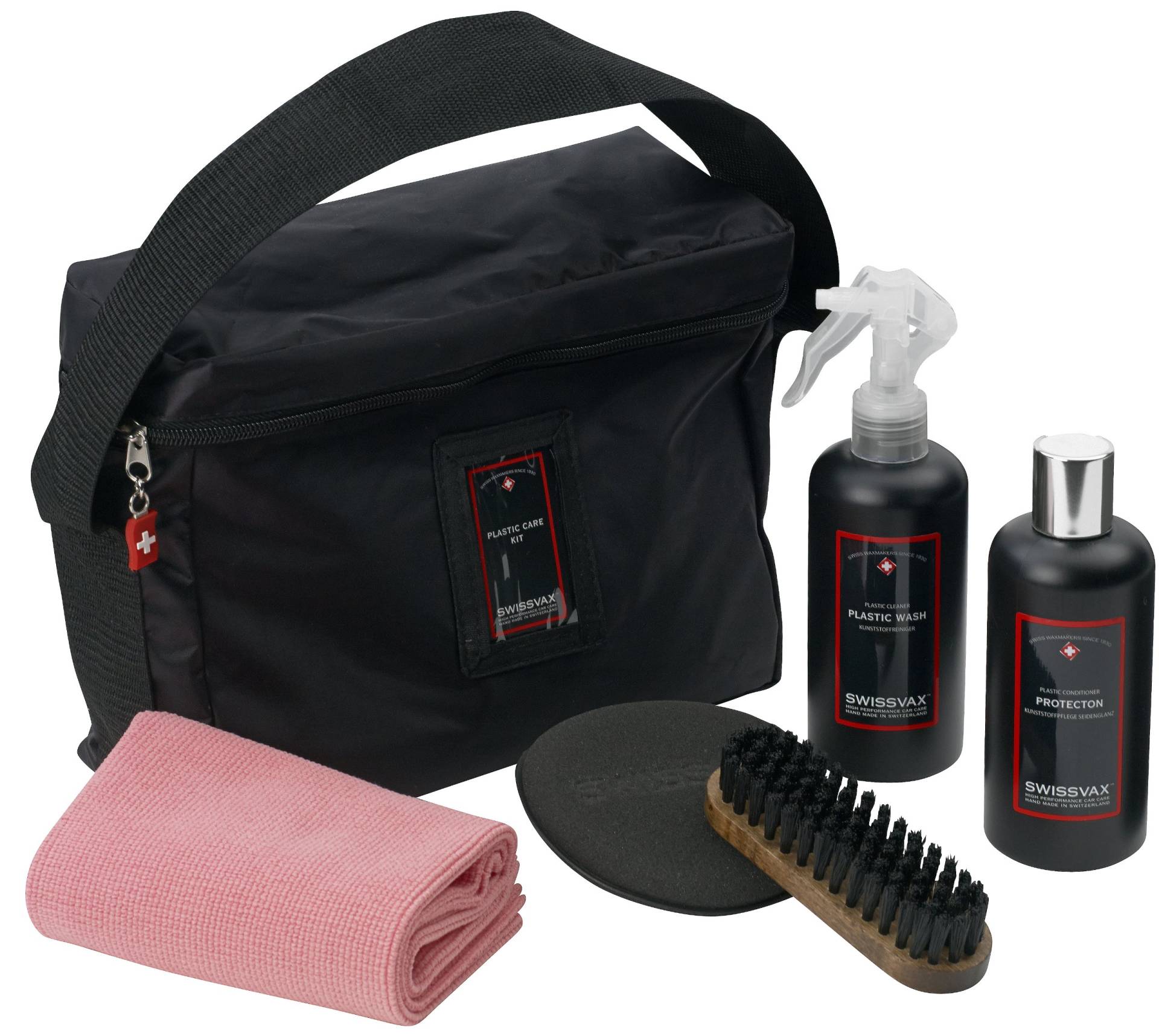 Swizöl/Swissvax Plastic Care Kit/Protecton - Plastic Wash - Bürste von SWISSVAX