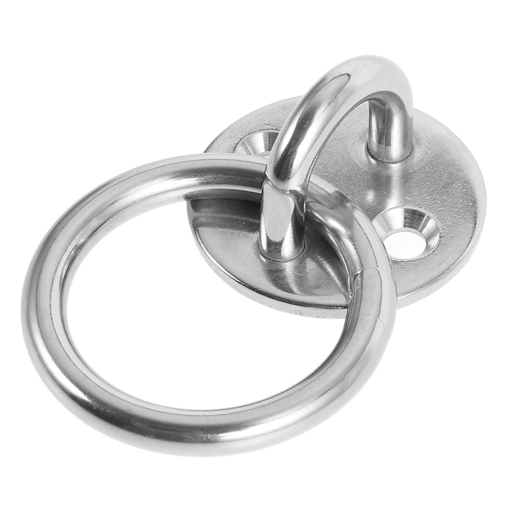 Mariner Runder Ring Pad-augenplatte Deckenhaken, Robust Augenplatte Aus Edelstahl Deckenankerhaken Augenplatte Für Schwere Beanspruchung Bootszubehör Rostfreier Stahl Silver SWOOMEY von SWOOMEY