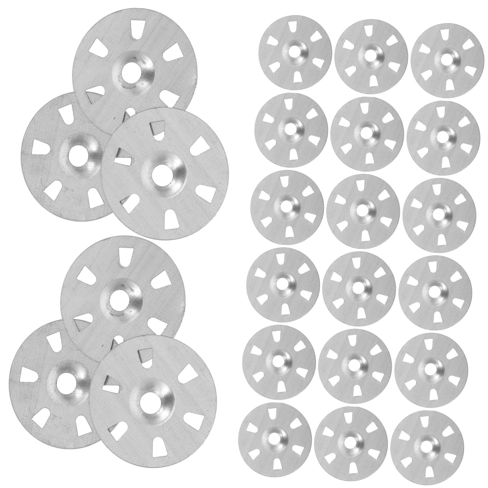 SWOOMEY 200St Sechs-Loch-Dichtung Unterlegscheiben für Schaumstoffplatten automatisch Unterlegscheiben für Schaumstoffdämmplatten Unterlegscheibe aus Schaumstoffplatte Zinklegierung Silver von SWOOMEY