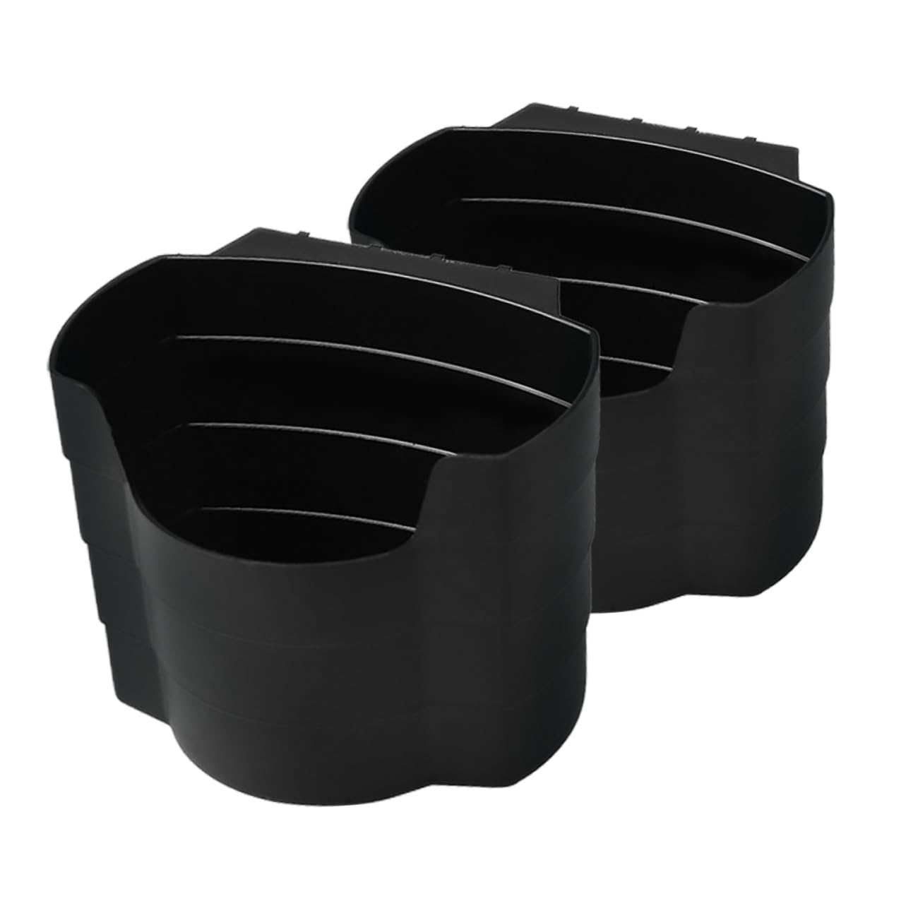 SWOOMEY 2Pcs Pommes-Frites-Becherhalter Auto Fahrzeug Träger Diffusor doppelt Liner Dual Frittierhalter Getränkehalter Pommeshalter Dosenhalter für Getränke Plastik Black Wiederverwendbar von SWOOMEY