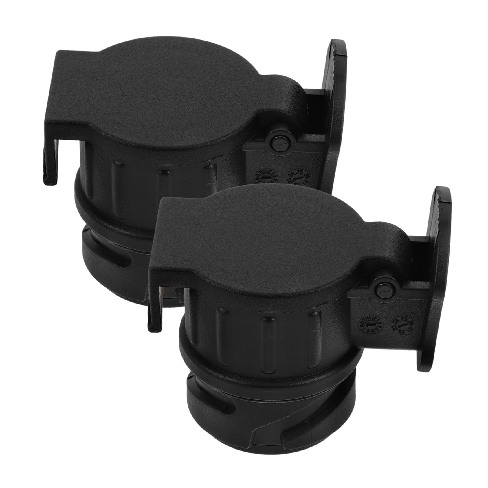 SWOOMEY 2St LKW-Kabelstecker Pin-Buchse- Ablassschraube Waschbecken Teil Stecker anhänger Adapter LKW Kabel Verbindungsstück Anhängersteckdose Drahtverbinder Plastik Black von SWOOMEY