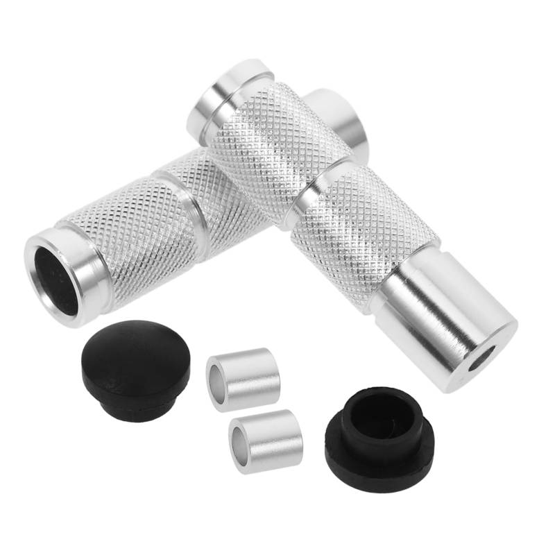 SWOOMEY 2St Offroad-Motorradpedale Pitbike Fußrasten Roller Motorradhose Fußrasten für Motorräder motorradzubehör Peg-Pedal für -Ersatzfußrasten Aluminiumlegierung Silver von SWOOMEY