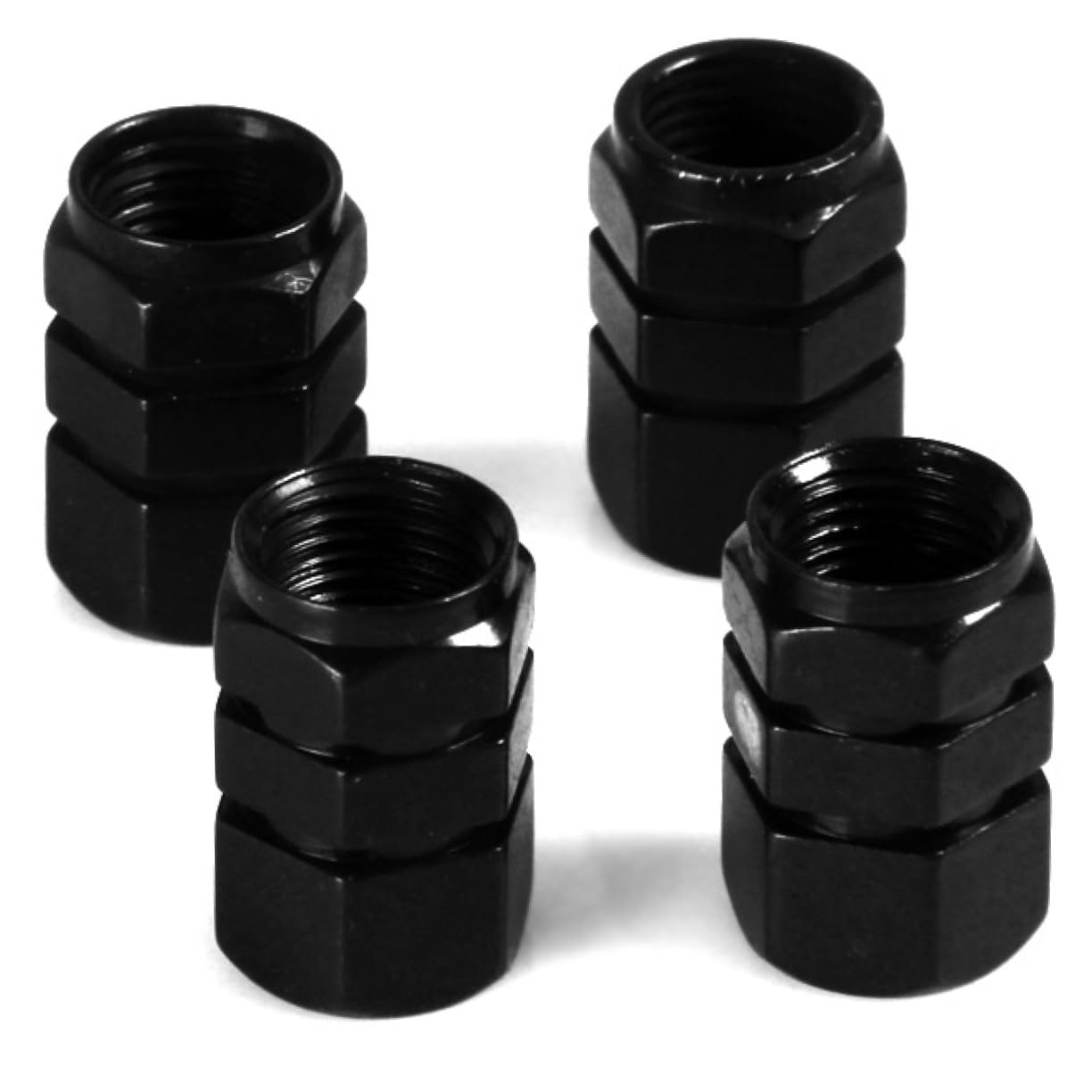 SWOOMEY 4 Stück Kappe Autoreifen Reifenluftventil Autofelgen car Decoration autodeko allzweckreiniger car tire Valve caps Auto Dekoration Black von SWOOMEY