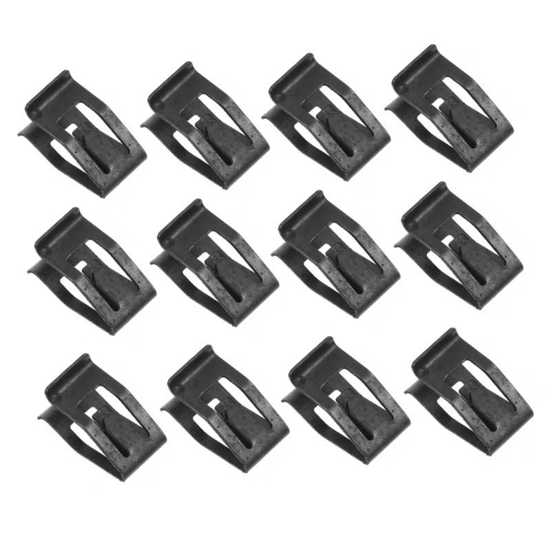 SWOOMEY 50 Stück Schnalle S-Clips Handyhalterung Fürs Auto Automodell-Clip Befestigungsnietclips Stoßstange Auto-halteklammern Armaturenbrett-Clip Headliner Auto-Push-pin Tür Stahl Black von SWOOMEY