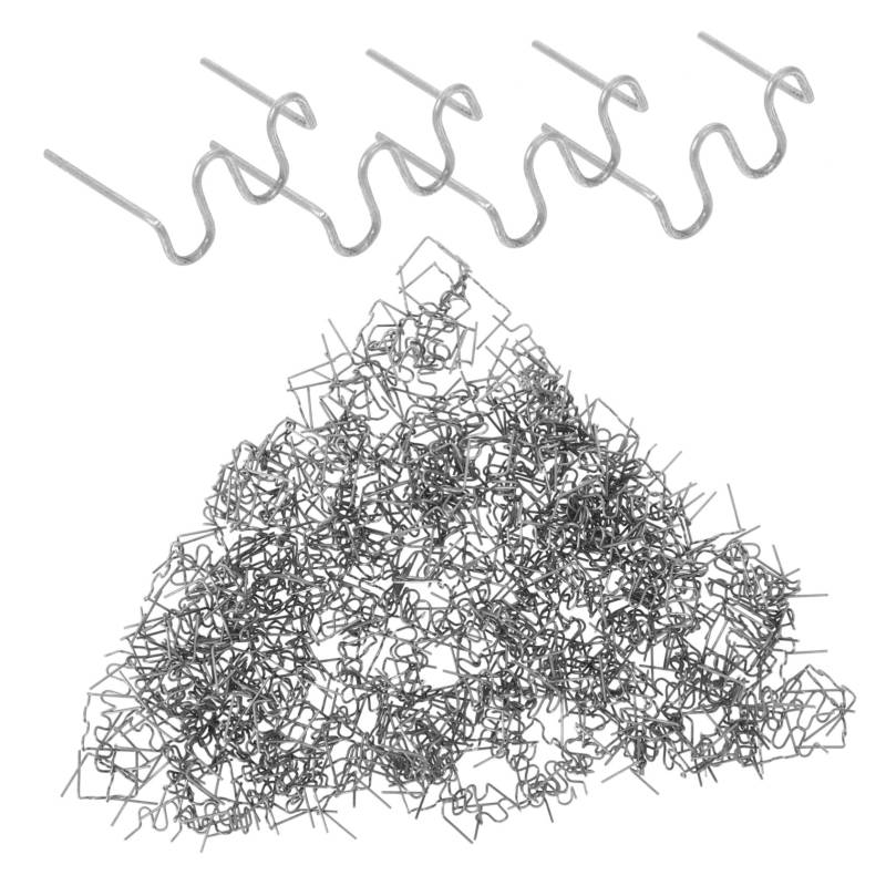 SWOOMEY 500 Stück Stoßstangen-reparaturstreifen Befestigungselemente Lkw Autofüller Kabelklammern Maschine Verschluss Karosseriefüller Schweißklammer Silver Zinklegierung von SWOOMEY