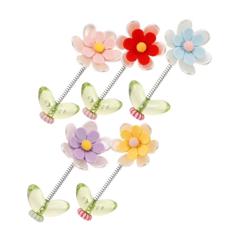 SWOOMEY 5St Auto-Frühlingsdekorationen Mini-Sonnenblumen-Ornament Auto-Innendekoration plastikblumen deko car dashboard decoration auto accessoires Minifiguren aus Kunststoff Desktop- von SWOOMEY