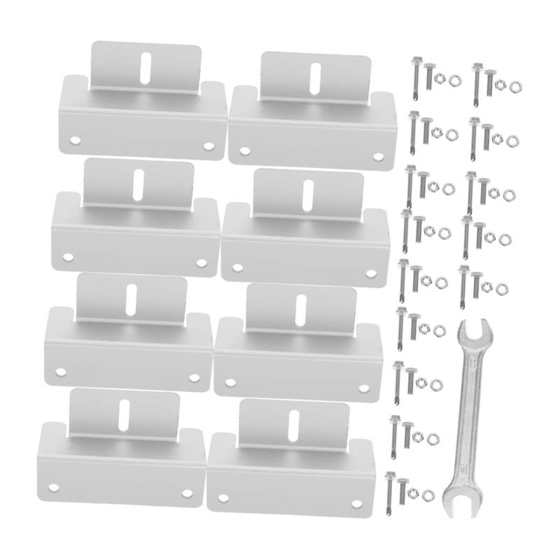 SWOOMEY 8st Unterstützung Für Solarpanel Paneelhalter Z-Halterung Solarheizung Powerbank Kabel Wohnmobil Auto-ladegerät Gestell Für Solarpanel Solarautos Solar- Silver Aluminiumlegierung von SWOOMEY