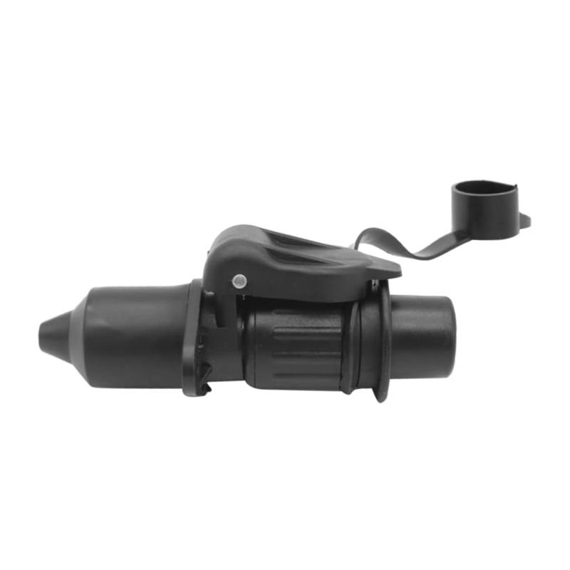 SWOOMEY Anhänger Stecker 3-Wege-Stecker Drahtcrimper für Anhänger mehrere Wohnwagen Signallampenkabelbaum -Kern Traktorstecker 3-Wege-Rundsteckverbinder 3-poliger Anhängerstecker Abs Black von SWOOMEY