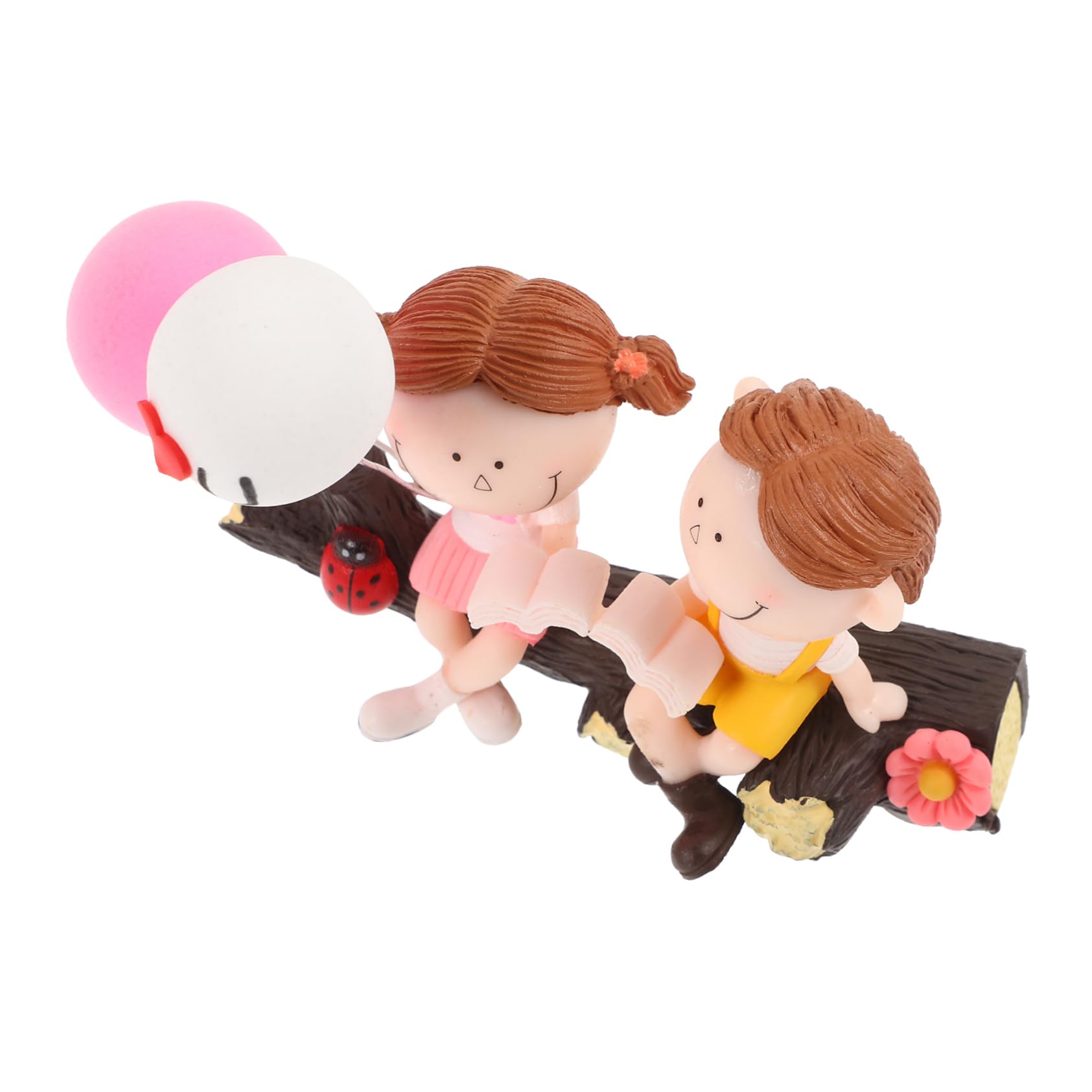 SWOOMEY Autoinnenraum Zusammen Paar Statue Auto Paar Ornament Valentinsfigur Valentinsfigur Autoornament Valentinsfigur Romantische Paare Figur Cartoon Paar Statue Harz von SWOOMEY