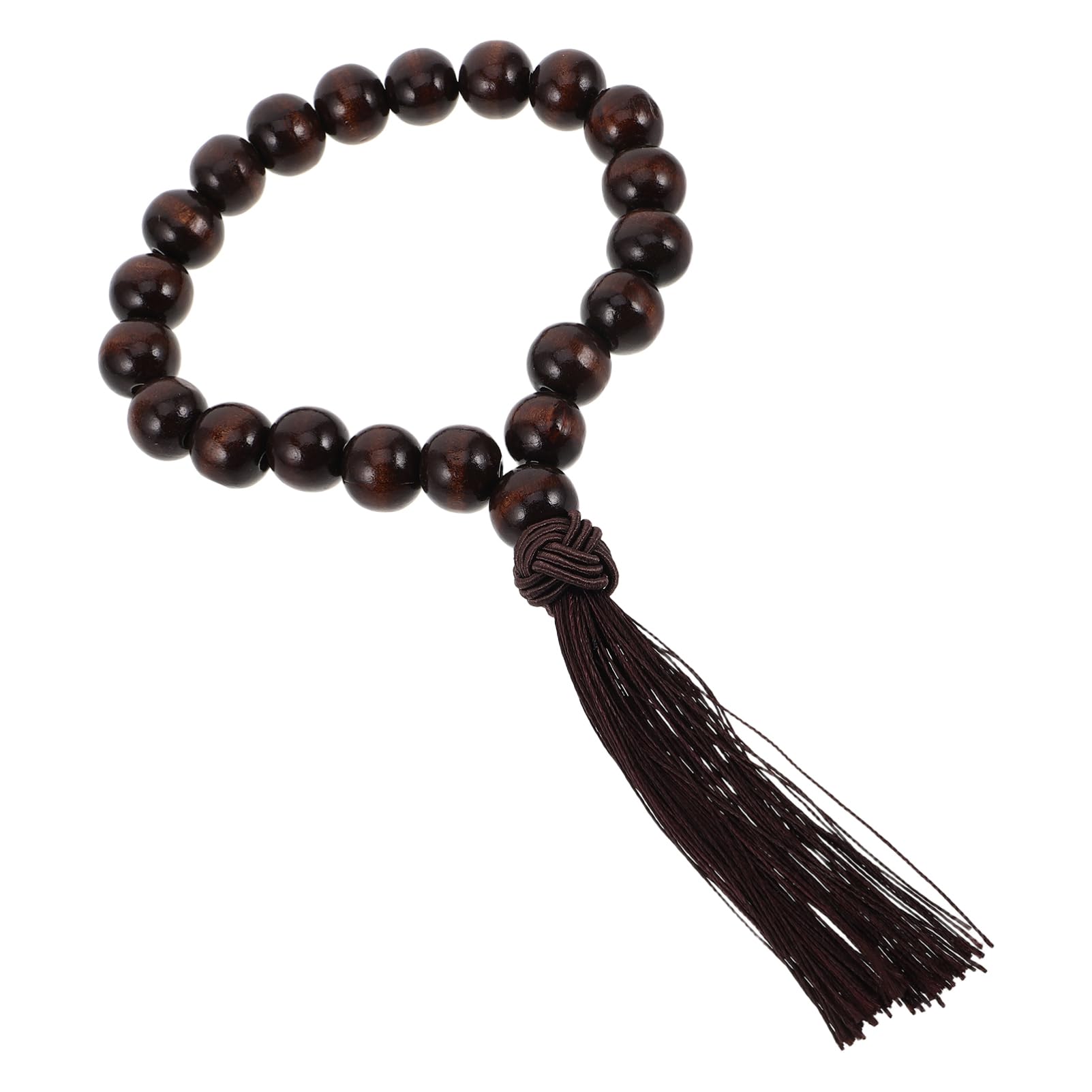 SWOOMEY Buddhistisches Holzperlen-armband Für Männer, Natürliche Holz-mala-perlen, Große Auto-innendekoration, Meditations-gebetsperlen von SWOOMEY