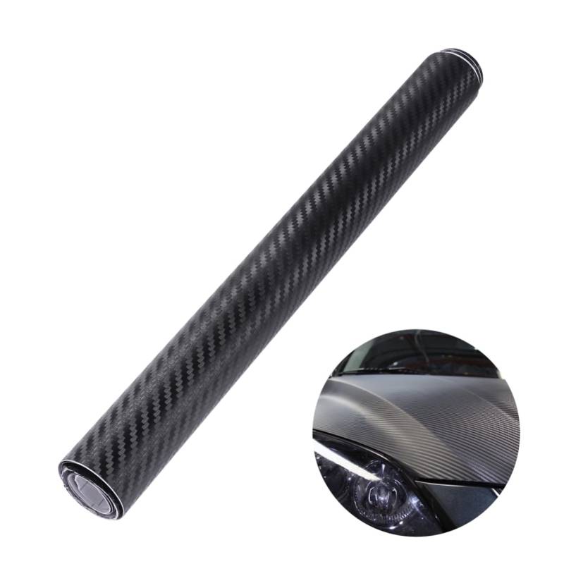 SWOOMEY Rollen Autoverpackungsfolie Kohlefaser-Vinylfolie Unterlage Auto Klebeband autofenster Aufkleber Werkzeug Sticker für Auto Aufkleber Auto Kohlefaser-Wrap Auto-Wrap-Aufkleber Black von SWOOMEY