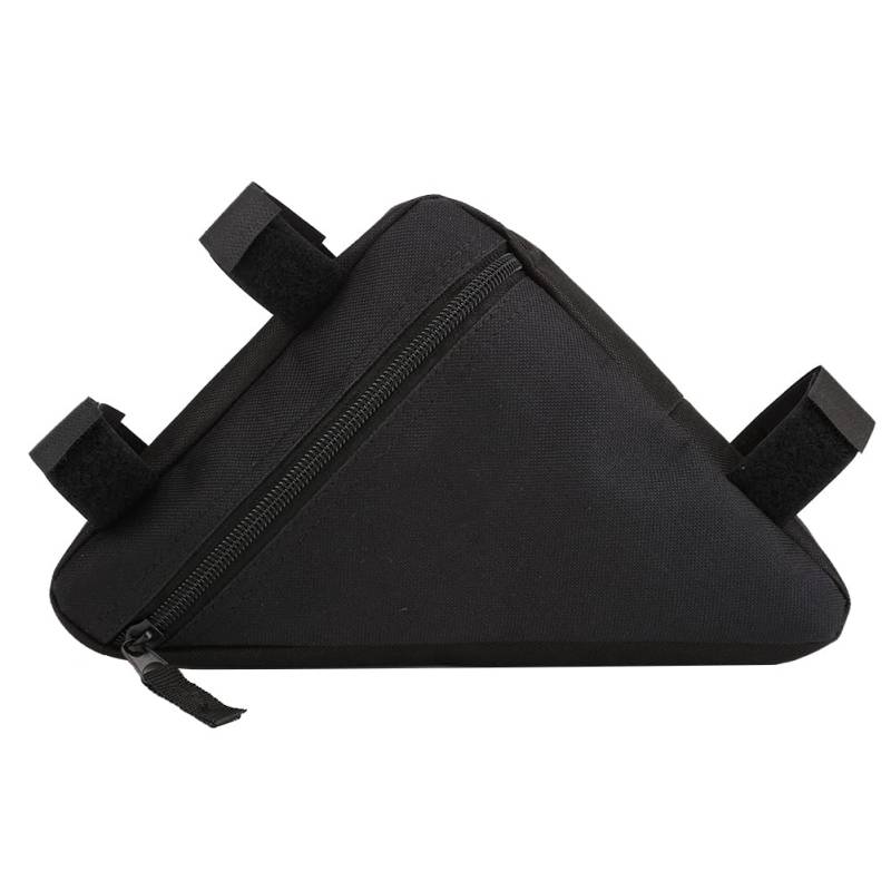 SWOQ Oberrohr-Dreieck-Werkzeugtasche, wasserdichte praktische Fahrrad-Dreieck-Tasche mit Reißverschlusstaschen-Design für Outdoor-Wandern und Camping(Schwarz und weiß) von SWOQ