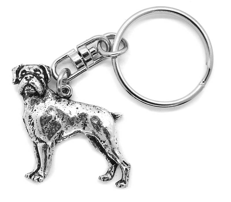 SWORLDesigns Boxerhund Boxer Hund Hartzinn Schlüsselanhänger mit Geschenkbeutel von SWORLDesigns