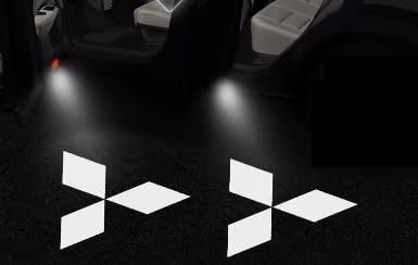 SWSKJELE Autotür Licht Projektor Türbeleuchtung für Mitsubishi,LED Schatten Willkommen Autotür Türbeleuchtung Zubehör,4pcs von SWSKJELE