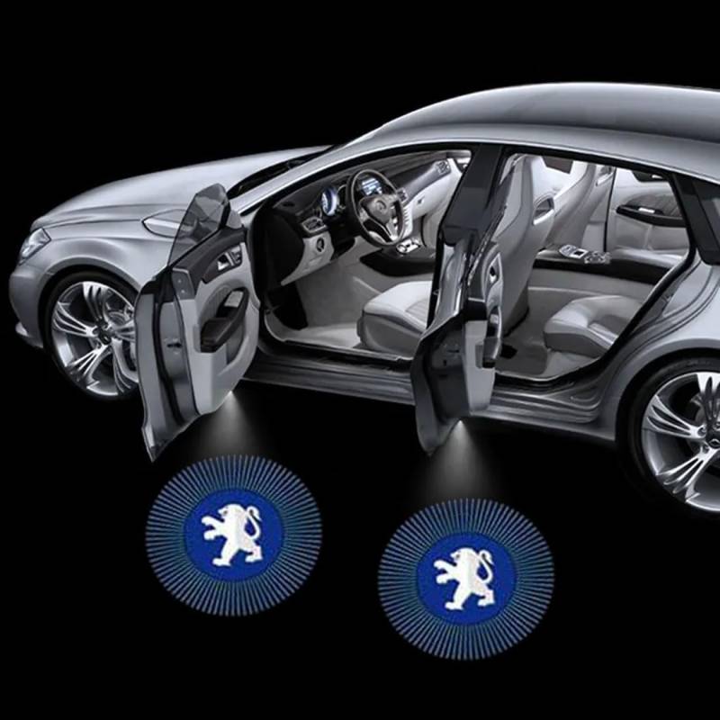 SWSKJELE Autotür Licht Projektor Türbeleuchtung für Peugeot 2008/3008/4008/5008,LED Schatten Willkommen Autotür Türbeleuchtung Zubehör,4pcs von SWSKJELE