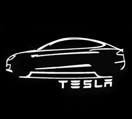 SWSKJELE Autotür Licht Projektor Türbeleuchtung für Tesla Model 3/Y/S/X,LED Schatten Willkommen Autotür Türbeleuchtung Zubehör,2pcs von SWSKJELE